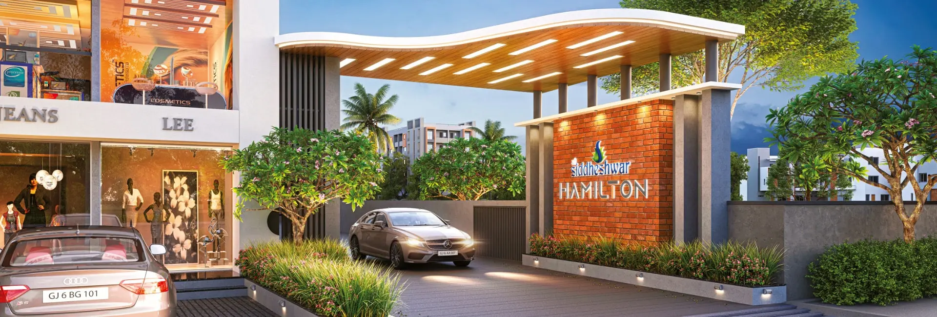 Inviting Entry: Experience Elegance at Shree Siddheshwar Hamilton's Entrance Gate