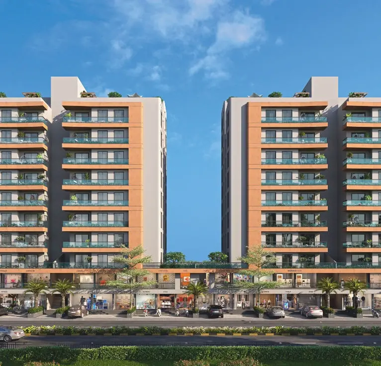 Shops and 3 BHK Flats in Gotri, Vadodara - Highline