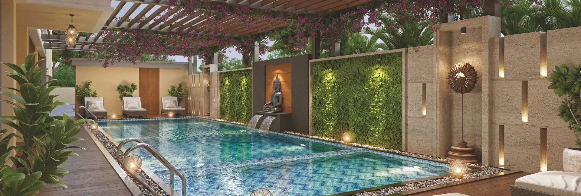 Swimming Pool Splendor: Shree Siddheshwar Highwing's Poolside Bliss